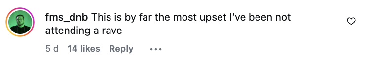 Fan IG comment about DnB Allstars Thailand 2026